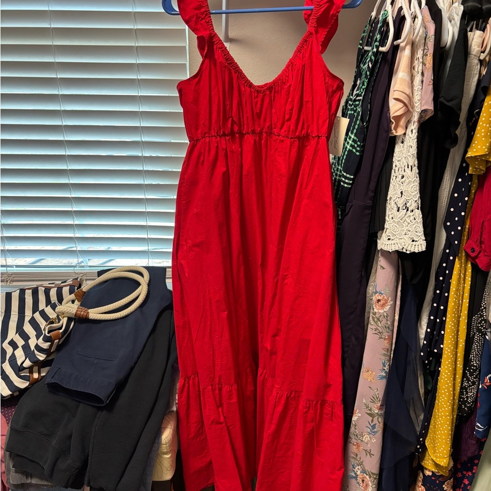 Universal Thread Red Tiered Maxi Sundress